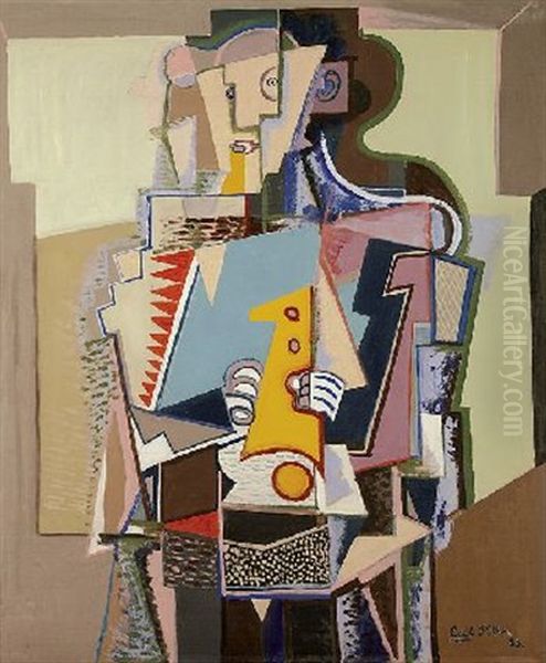 Der Musikant Oil Painting by Emil Filla