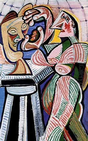 Artist In The Studio Oil Painting by Emil Filla