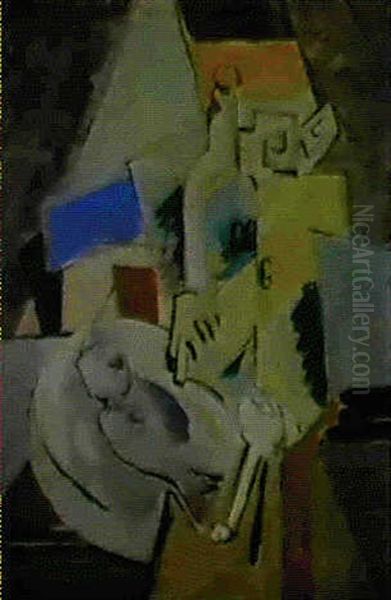 Stilleben Oil Painting by Emil Filla