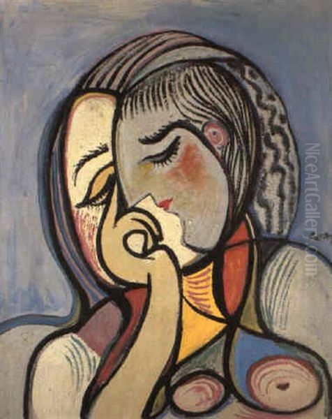 Nachdenkliches Madchen Oil Painting by Emil Filla