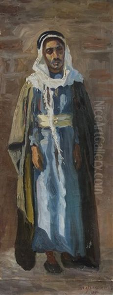 Arab Oil Painting by Pavel Nikolaevitch Filonov