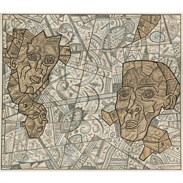 Untitled Oil Painting by Pavel Nikolaevitch Filonov