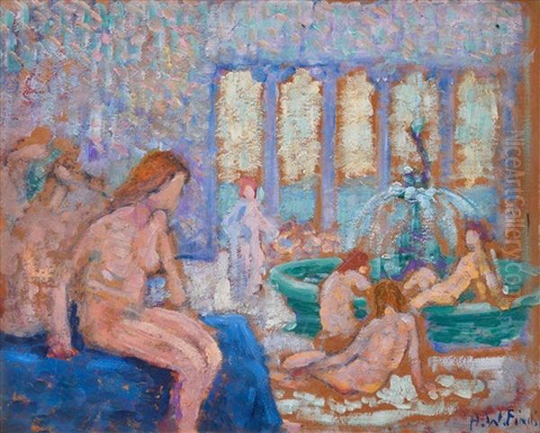 Scene From A Harem Oil Painting by Alfred William (Willy) Finch