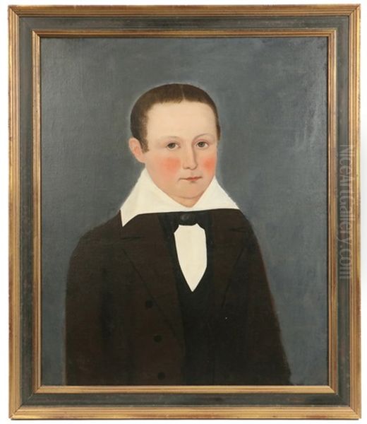 Portrait Of A Young Boy Oil Painting by E.E. Finch