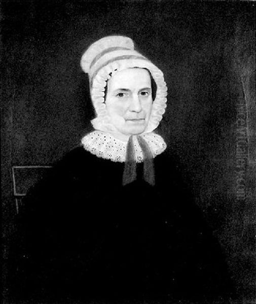 Portrait Of A Lady In A Bonnet Oil Painting by E.E. Finch