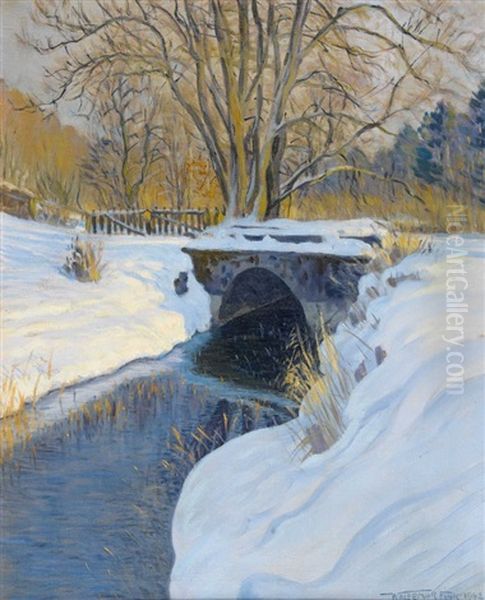 Wintersonne Oil Painting by Waldemar Theophil Fink