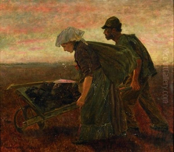 The Stone Gatherers Oil Painting by Walter Firle