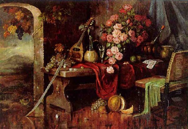 Nature Morte Oil Painting by Carl Holger Fischer