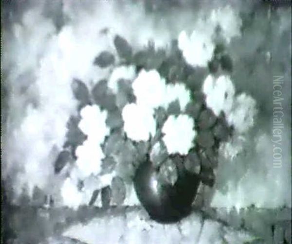 Rosor I Bla Vas Oil Painting by Carl Holger Fischer