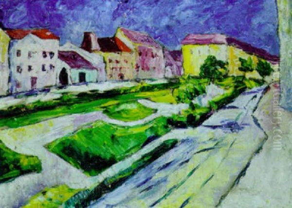 Vorstadt Oil Painting by Johannes Fischer