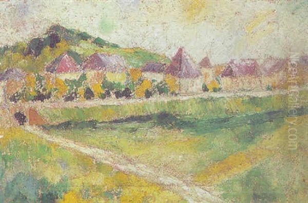 Besonnte Hauser Oil Painting by Johannes Fischer