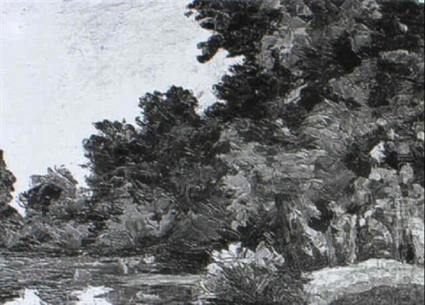 Heustadlwasser Im Prater Oil Painting by Johannes Fischer