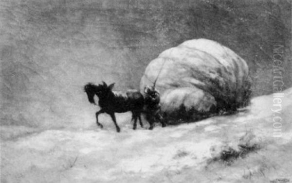 Pulling A Load Oil Painting by Hugo Anton Fisher