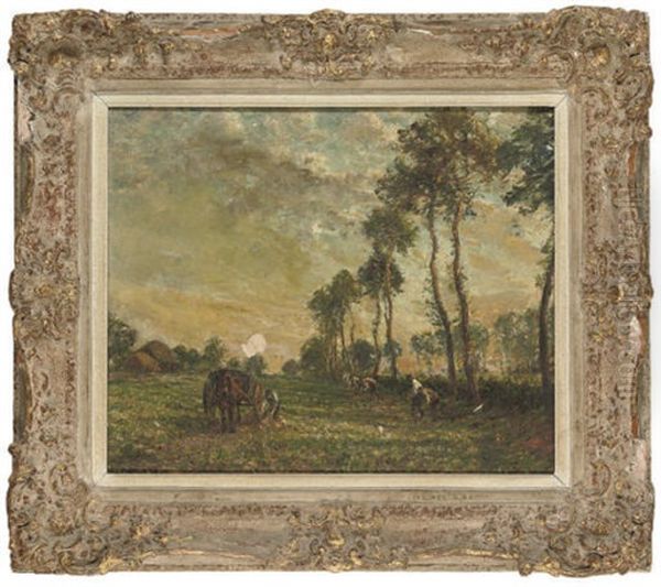 Tilling The Land Oil Painting by Mark Fisher