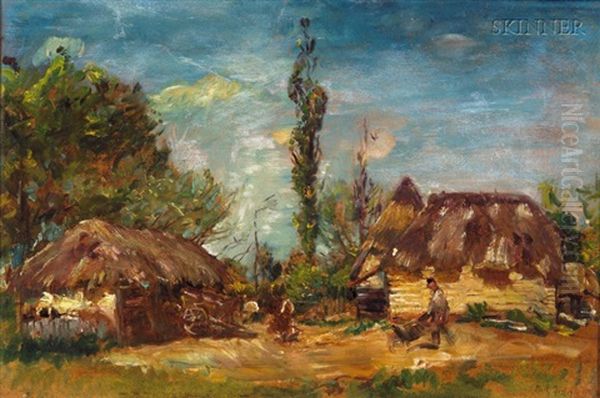 Normandy Farm Oil Painting by Mark Fisher