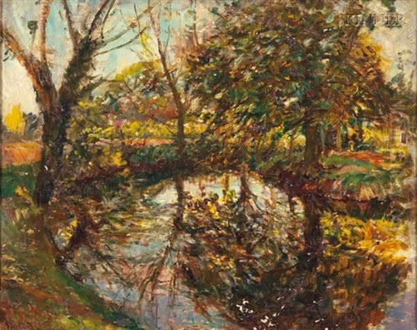 Putnam Reflections Oil Painting by Mark Fisher