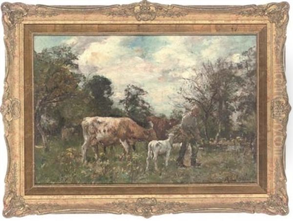 Feeding Time Oil Painting by Mark Fisher