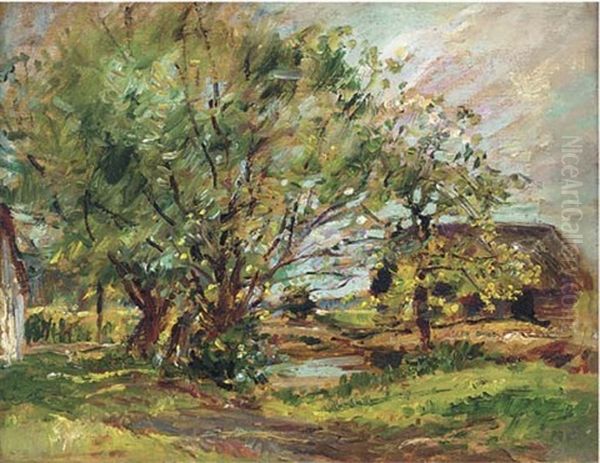 The Clump Of Willows Oil Painting by Mark Fisher