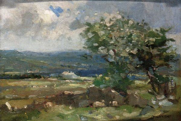 A Breezy Day Oil Painting by Mark Fisher