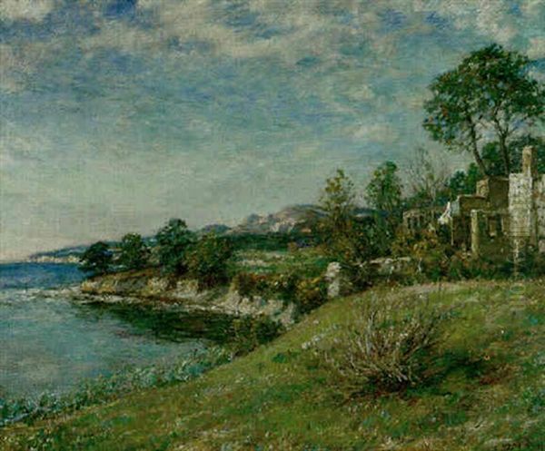 Ruins By The Coast, Provence Oil Painting by Mark Fisher