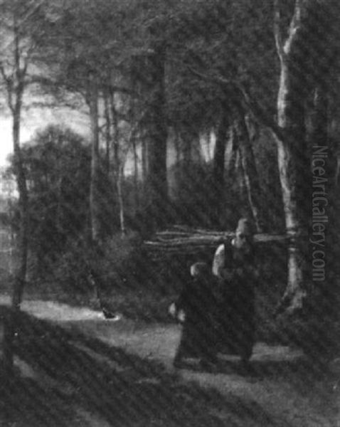 Fagot Gatherers Oil Painting by Mark Fisher