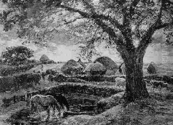 Great Oak In Sussex Oil Painting by Mark Fisher