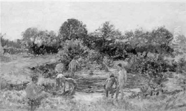 Bathers Oil Painting by Mark Fisher