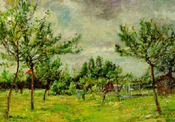 Corner Of The Orchard, Hatfield Heath Oil Painting by Mark Fisher