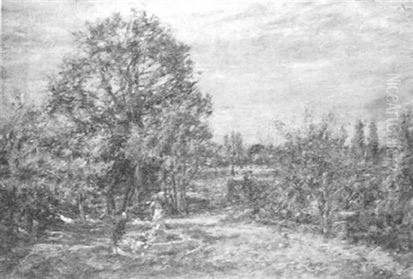 Summer Garden Oil Painting by Mark Fisher