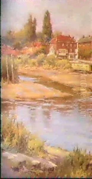 The Thames At Brentford Oil Painting by Percy Harland Fisher
