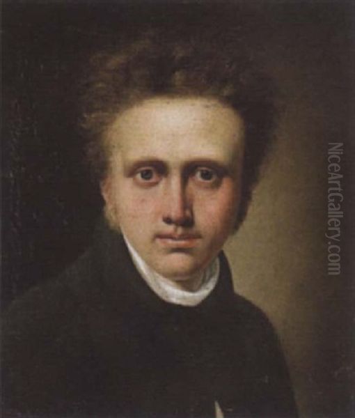 Portraet Af Arkitekt Og Professor Frederik Ferdinand Friis Oil Painting by Ferdinand Wolfgang Flachner