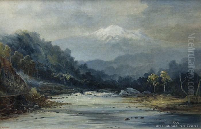 South Island River Oil Painting by Thomas Reginald Attwood