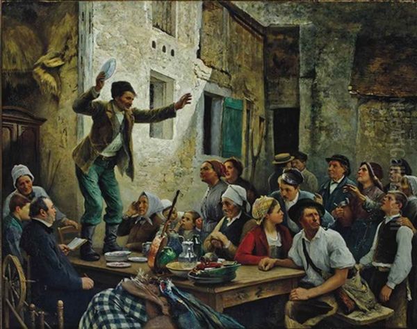 What Am I Bid? Oil Painting by Flameng, Leopold