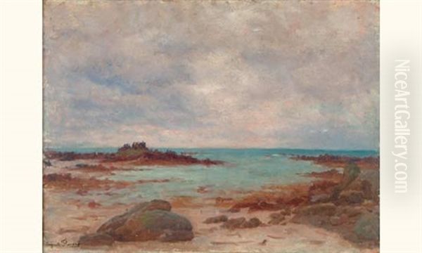 Rivages Aux Environs De Cancale Oil Painting by Marie Auguste Flameng