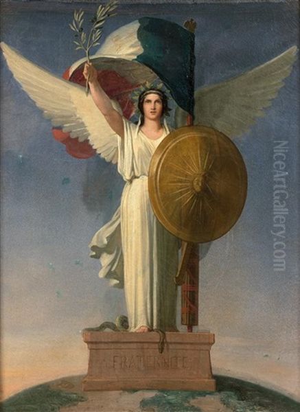 Allegorie De La Republique Oil Painting by Hippolyte Flandrin