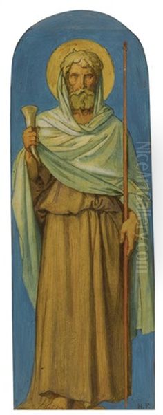 Samuel, Study For The Decoration Of The Nave Of Saint-germain-des-pres, Paris Oil Painting by Hippolyte Flandrin