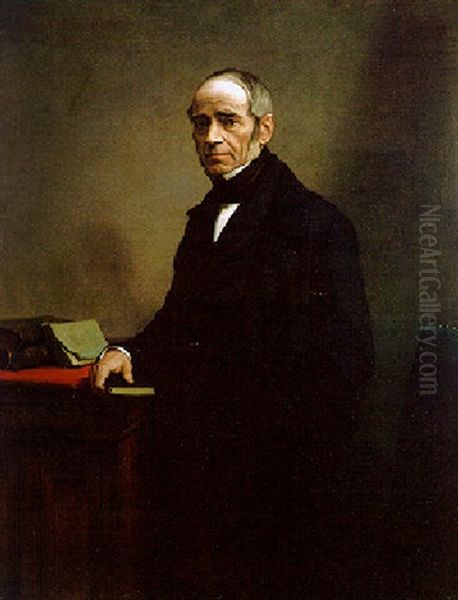 Portrait De M. Ternois Oil Painting by Hippolyte Flandrin