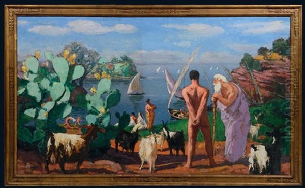 L'age D'or Oil Painting by Jules Flandrin