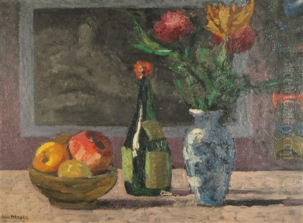 Nature Morte Au Bouquet Oil Painting by Jules Flandrin