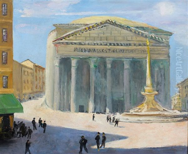 Le Pantheon Oil Painting by Jules Flandrin