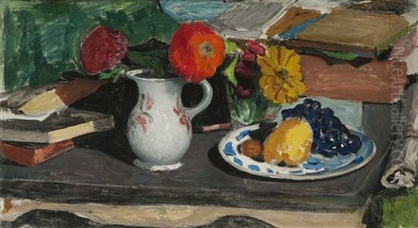 Nature Morte Dans L'atelier Oil Painting by Jules Flandrin