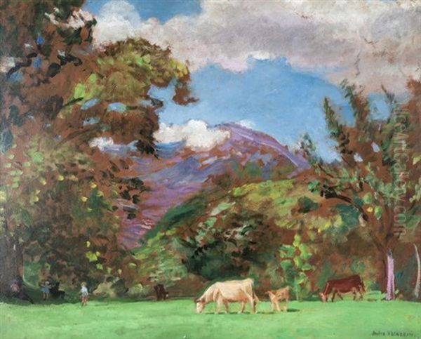 Le Grand Platane Oil Painting by Jules Flandrin