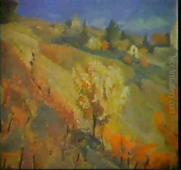 Eglise De Cozene Oil Painting by Jules Flandrin