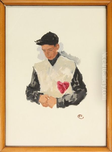 Portrait Of Kent Vaughn Posing For Cockade Farms (darlington, Maryland) Oil Painting by Vaughn Flannery