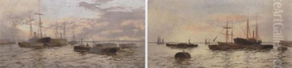 Marine Oil Painting by Edward Henry Eugene Fletcher