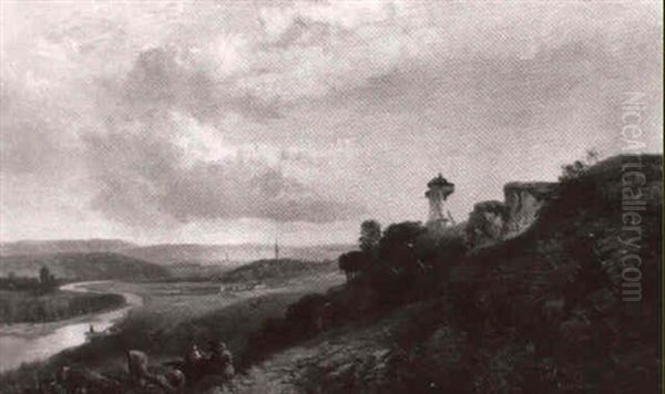 Souvenir De Flandre Oil Painting by Francois-Antoine-Leon Fleury