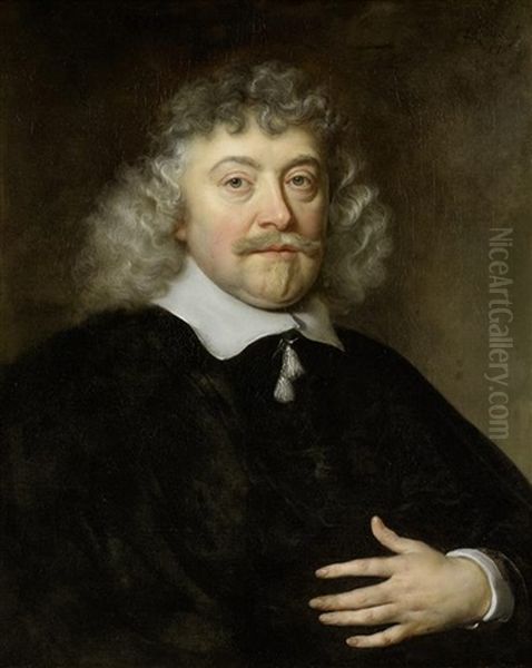 Bildnis Des Amsterdamer Kaufmanns Und Bankers Joseph Coymans Oil Painting by Govaert Flinck Cleve
