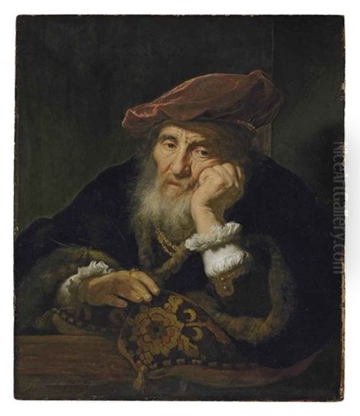 An Old Man At A Casement Oil Painting by Govaert Flinck Cleve