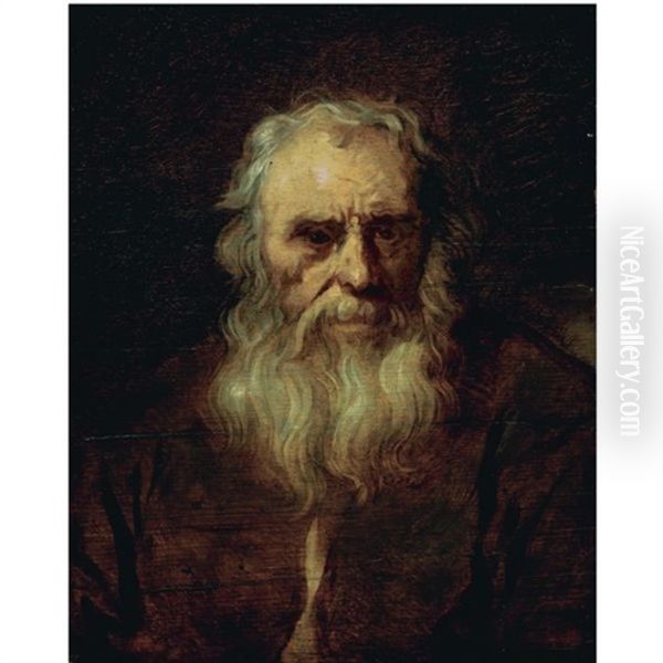 Portrait Of An Old Man Oil Painting by Govaert Flinck Cleve