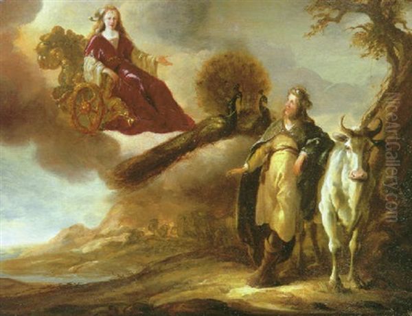 Juno Asking Argus To Guard Io Oil Painting by Govaert Flinck Cleve